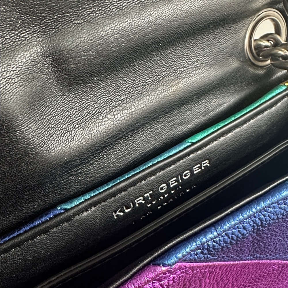 KURT GEIGER Colorful Metallic Striped Handbag - Picture 4 of 8